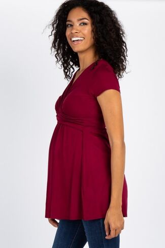 PinkBlush Draped Front Maternity/Nursing Top in Saudi Arabia