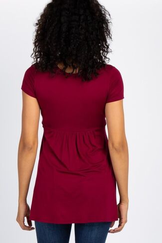 PinkBlush Draped Front Maternity/Nursing Top in Saudi Arabia