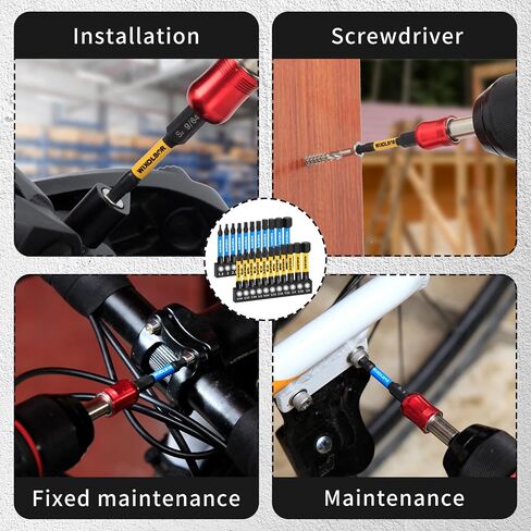 23-Piece 2" Long Allen Wrench Drill Bit Set,1/4" Magnetic Hex Screwdriver Bits Set for Impact Drivers,Metric and SAE,S2 Steel,with Magnetic Impact Bit Holder and Storage Box in Saudi Arabia