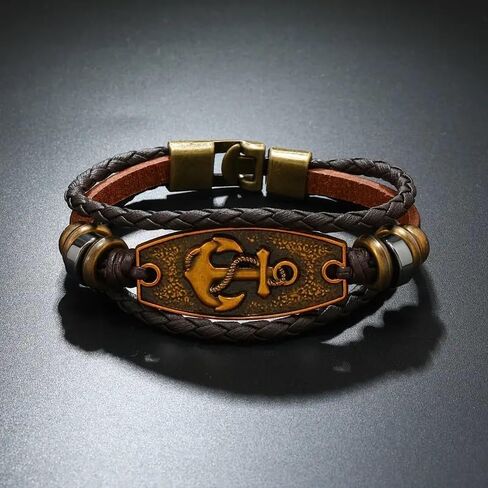 Yggdrasil ، Tree of Life Leather Bracelet للرجال والنساء - جلد حقيقي ، لا مغناطيسي in Kuwait