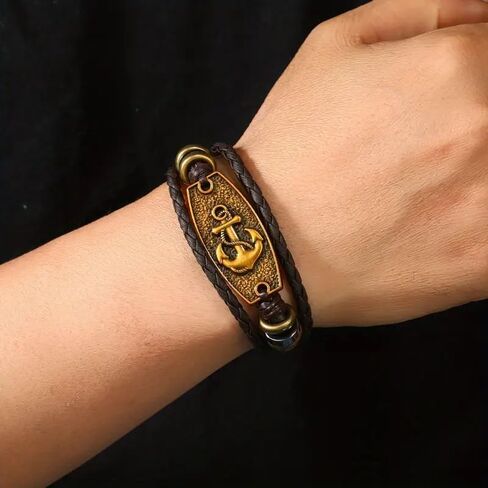 Yggdrasil ، Tree of Life Leather Bracelet للرجال والنساء - جلد حقيقي ، لا مغناطيسي in Kuwait