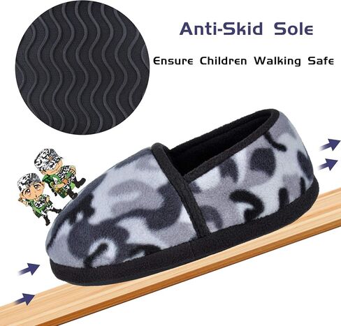 Bigwow Toddler Boys Girls Camo Slippers Little Kid Slip On House Slipper with Memory Foam Non Slip Cozy Warm Indoor Outdoor Shoes in Saudi Arabia