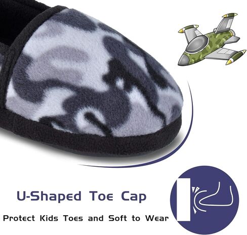 Bigwow Toddler Boys Girls Camo Slippers Little Kid Slip On House Slipper with Memory Foam Non Slip Cozy Warm Indoor Outdoor Shoes in Saudi Arabia