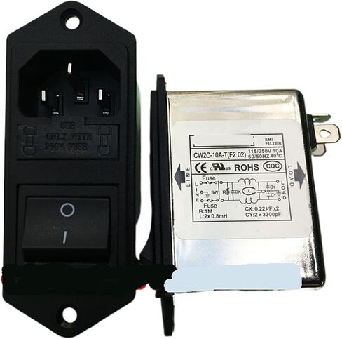 1 Pcs Socket with Switch Double Fuse Power Filter CW2C-10A-T in Saudi Arabia