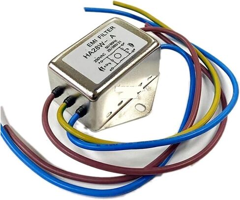 Single-Phase Wired AC and DC 24V Power Filter HA28W-6A 3 Anti-Interference Leads Small Size Single Item(HA28W-3A) in Saudi Arabia