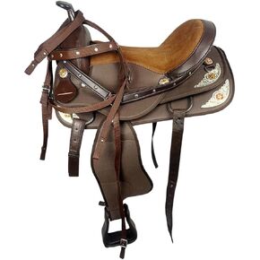 Western Horse Saddle Combo Kit Brown Synthetic Nylon English Riding Horse Saddle Tack Set for Horse Equestrian Horse Riding Saddle Combo Pack Set of 5 pcs in Saudi Arabia