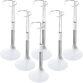 6 Pcs Black Adjustable Doll Stand, Fits 8 to 12 Inch Dolls or Action Figures, Doll Display Rack with Expandable Waist Wire for Home Shop Birthday Party Favor in Kuwait