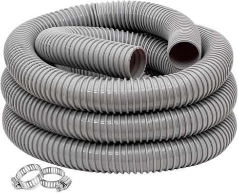 خرطوم مجموعة الغبار 1-1/2 في × 10 قدم واضحة الشاقة المرنة PVC المقوى اللولب الكثيفة خرطوم أنبوب مموجة لمجمع تجمع الغبار التي تربط رقاقة الخشب (1.5 بوصة 38 ملم خرطوم) in Kuwait