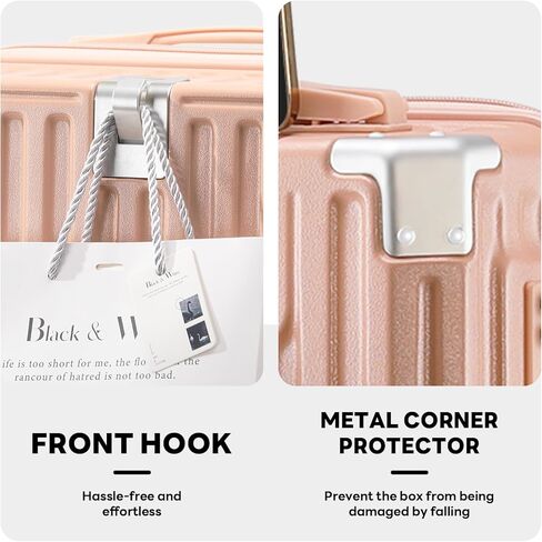 20in carry on luggage with 360° Spinner Wheel airline approved TSA lock luggage case with Cup Holder USB Port travel suitcases with wheels lightweight PC Material (Blue) in Kuwait