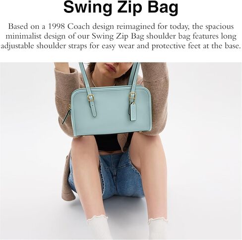 Coach Swing Zip Bag, B4/Honey Brown in Saudi Arabia