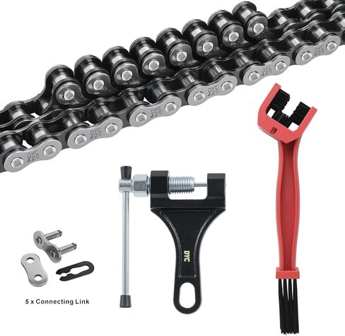 DYC 420 Mini Bike Chain Kit - سلسلة أسطوانة 42 وخلفية 90 مع ضابط لـ CT200U/CT200U -EX/BT200X ، Baja Warrior MB200/MB165 ، Massimo ، Predator 212 192cc/200cc 6.5hp (ATV/Dibt) in Kuwait