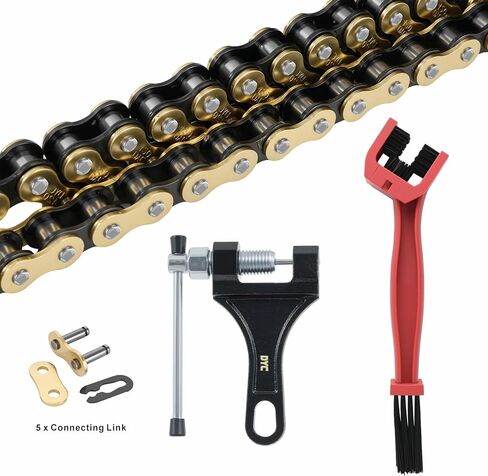 DYC 420 Mini Bike Chain Kit - Front 42 & Rear 90 Link Roller Chain with Adjuster for Coleman CT200U/CT200U-EX/BT200X, Baja Warrior MB200/MB165, Massimo, Predator 212 196cc/200cc 6.5HP (ATV/Dirt Bike) in Saudi Arabia