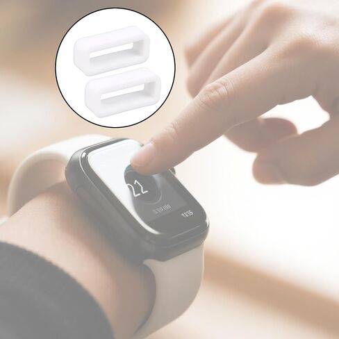 6pcs Watch Band Keepers, 14/16/18mm Silicone Watch Strap Retainer Holder Loop Replacement Parts Watchband Fastener for Smart Sport Watchers Clasp Ring Accessories (Black) in Saudi Arabia