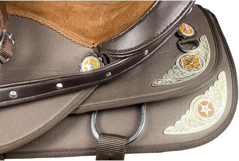 Western Horse Saddle Combo Kit Brown Synthetic Nylon English Riding Horse Saddle Tack Set for Horse Equestrian Horse Riding Saddle Combo Pack Set of 5 pcs in Saudi Arabia