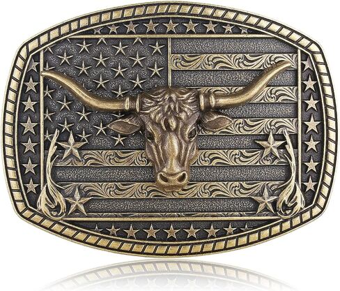 HUABOLA CALYN Long Horn Bull Western Belt Buckle in Saudi Arabia