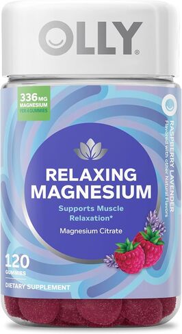 OLLY Relaxing Magnesium Gummies, Supports Muscle Relaxation*, Magnesium Citrate, Raspberry Lavender Flavor, 15 Day Supply - 60 Count in Saudi Arabia