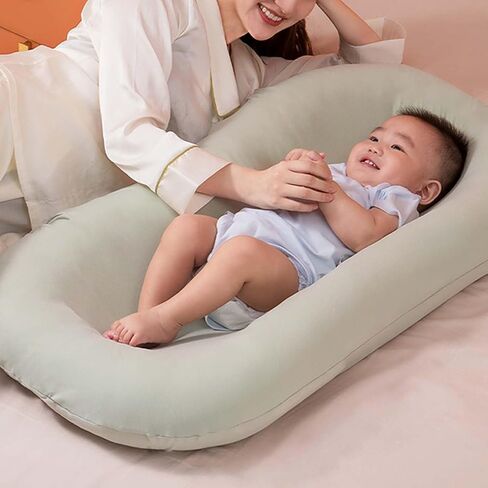 Baby Lounger Pillow for Newborn Babies 6 Months, Soft Breathable Infant Lounger Pillow Newborn Nest for Baby (Pink) in Saudi Arabia