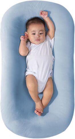 Baby Lounger Pillow for Newborn Babies 6 Months, Soft Breathable Infant Lounger Pillow Newborn Nest for Baby (Pink) in Saudi Arabia