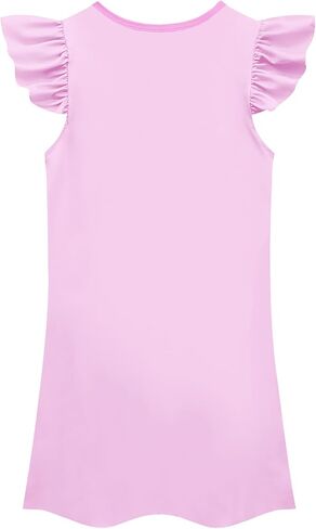 JAZZMAD Girls Dresses Kids Casual Dress Flutter Sleeves Gowns Outfits 3-8 Years in Saudi Arabia