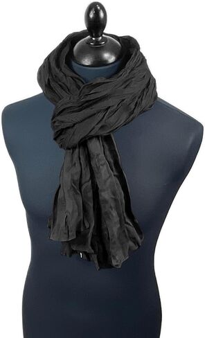 Toutacoo, Cotton Scarf, Chèche, Echarpe, crinkle soft scarf, light, fashion, solid, wrap, shawl, unisex, Plaited 100% Cotton in Kuwait