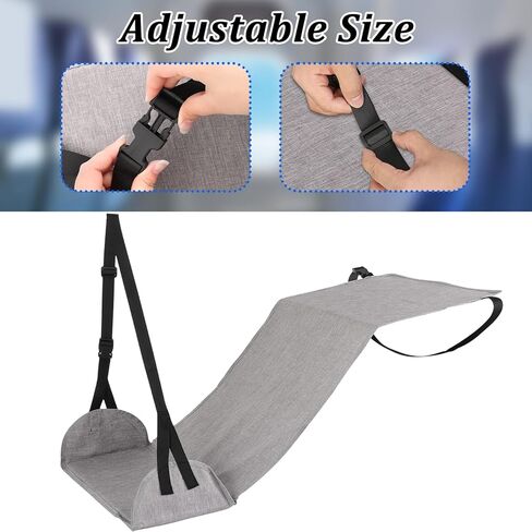 Length Adjustable Airplane Foot Hammock Travel Foot Rest for Airplane Flights Foot Sling for Airplane Travel in Kuwait