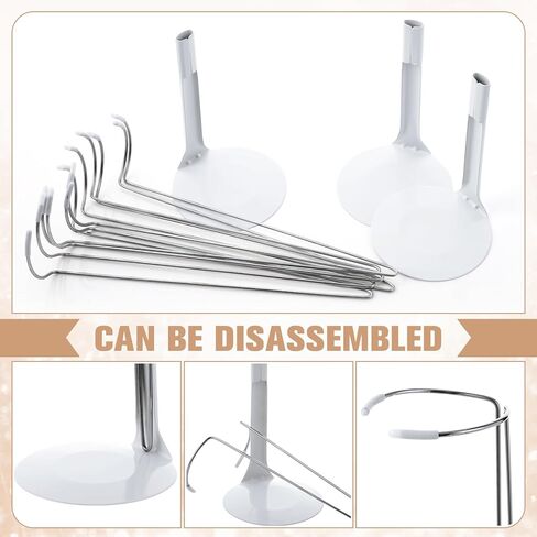 6 Pcs Black Adjustable Doll Stand, Fits 8 to 12 Inch Dolls or Action Figures, Doll Display Rack with Expandable Waist Wire for Home Shop Birthday Party Favor in Kuwait