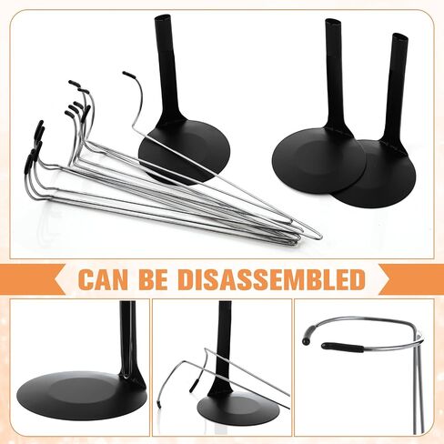 6 Pcs Black Adjustable Doll Stand, Fits 8 to 12 Inch Dolls or Action Figures, Doll Display Rack with Expandable Waist Wire for Home Shop Birthday Party Favor in Saudi Arabia