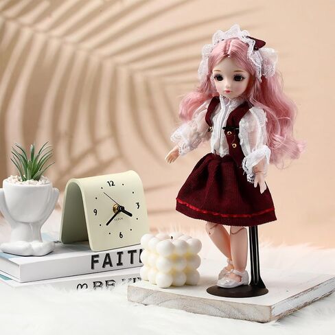 6 Pcs Black Adjustable Doll Stand, Fits 8 to 12 Inch Dolls or Action Figures, Doll Display Rack with Expandable Waist Wire for Home Shop Birthday Party Favor in Saudi Arabia