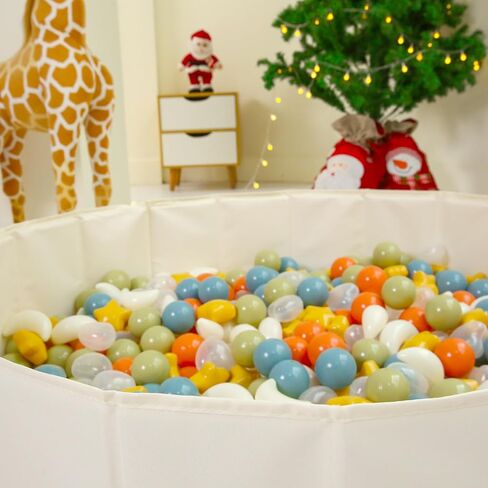 Ball Pit for Toddlers Babies Dogs Cats Iinfant Children, Foldable Ball Pits Play Tent, Crawl Playpen Ball Pool with Storage Bag, Surprise for Boys Girls Festival (Balls Not Included), Beige in Kuwait