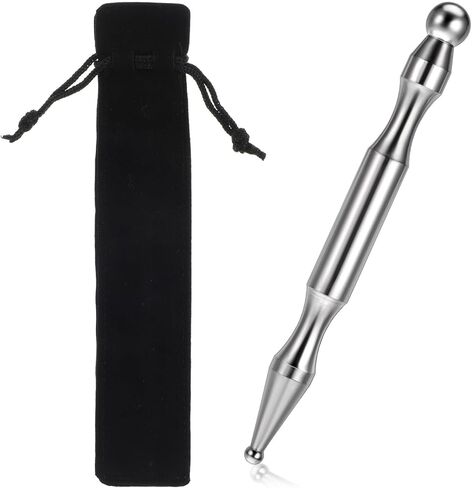 Acupuncture Pen and Stainless Steel Gua Sha Set, Manual Reflexology Metal Acupressure Pen Facial Eye Massager Lymphatic Drainage Tools for Face Neck Muscle in Kuwait