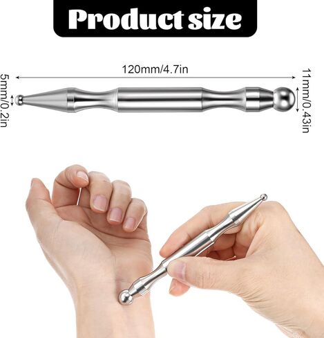 Acupuncture Pen and Stainless Steel Gua Sha Set, Manual Reflexology Metal Acupressure Pen Facial Eye Massager Lymphatic Drainage Tools for Face Neck Muscle in Kuwait