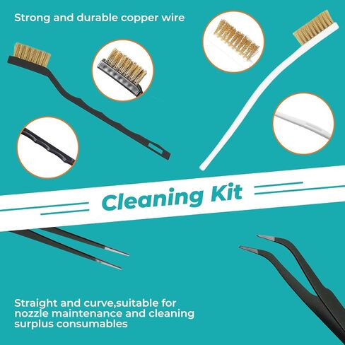 25PCS 3D Printer Nozzle Cleaning Kit with1.5Nm Nozzle Torque Wrench for 3D Printer Nozzle Changing,Includes 25 Cleaning Pins,Tweezers,Brushes for Optimal 3D Printing Performance in Kuwait