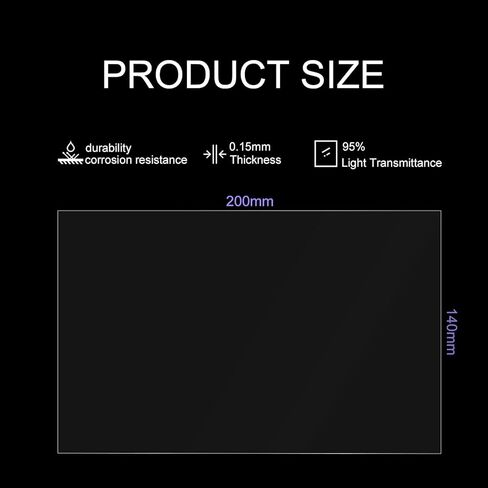 6 قطعة فيلم إطلاق FEP لطابعة Anycubic Photon Mono M7/M7 Pro/M5/M5s/M5s Pro/ELEGOO Saturn 4 Ultra/Saturn 4/Saturn 3 Ultra/Saturn 3/Saturn 2/Saturn 8K/Sonic Mighty 4K/E10 ثلاثية الأبعاد 290 × 210 مم in Kuwait