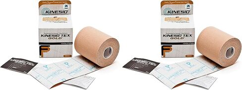 Kinesio Taping - Elastic Therapeutic Athletic Tape Tex Gold FP - Beige – 3" x 5.5 Yards - 4 Pack in Saudi Arabia