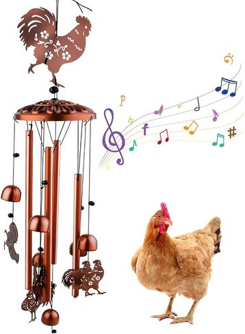 Chicken Toys for Coop, Chicken Wind Chime Enrichment Toys, Hanging Chick Peck Toy with Colorful Bells, Chicken Musical Coop Accessories, Coop Toys for Hens Chicks Poultry Birds Parrots in Kuwait