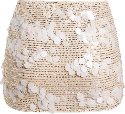 Floerns Women's Sequin Low Waist Mini Skorts Music Festival Night Out Skirt Shorts in Saudi Arabia