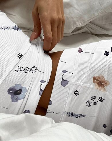 Chicme Womens Pajama مجموعات دبابة بلا أكمام غير أكيمة وسروال شورت مضلعة متماسكة 2 قطعة قطعة in Kuwait