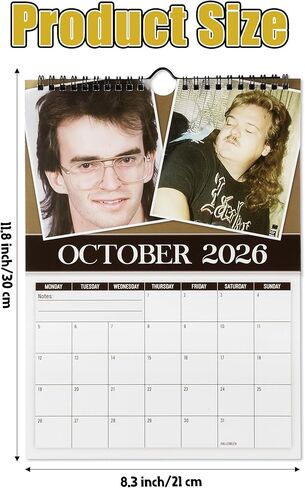 Cuweipeng 2025 Greater Greest Mullets التقويم - 2025 تصفيفة الشعر موسيقى الروك أند رول يناير إلى ديسمبر الحائط in Kuwait
