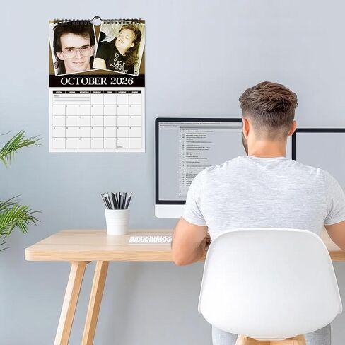 Cuweipeng 2025 Greater Greest Mullets التقويم - 2025 تصفيفة الشعر موسيقى الروك أند رول يناير إلى ديسمبر الحائط in Kuwait