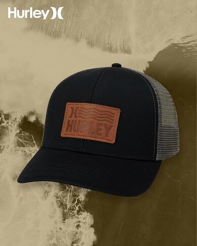 Hurley Men's Caps - Fairway Trucker Mesh Panel Baseball Cap Trucker Hat - Snap Back Hats for Men, Size One Size, Wheat in Saudi Arabia