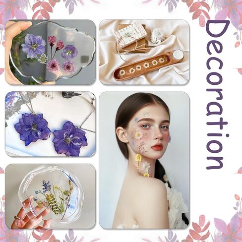 Eshow 40pcs راتنجات الزهور المجففة ، الزهور الجافة لإكسسوارات الراتنج مع ملاقط ، زهرة مجففة لحرف الفن السكر "DIY" ، قوالب مجوهرات الراتنجات الإيبوكسي ، شمعة ، ديكور الأظافر in Kuwait