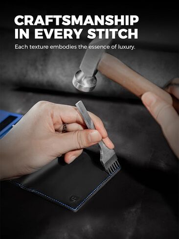 LORZOR Wallet for Men with Metal Card Holder, Pop Up Wallet, Finest Full Grain Leather Trifold Wallet, Smart, Minimalist, RFID Blocking, Front Pocket, ID Window, VintageBrown/Silver in Kuwait