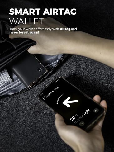 LORZOR Wallet for Men with Metal Card Holder, Pop Up Wallet, Finest Full Grain Leather Trifold Wallet, Smart, Minimalist, RFID Blocking, Front Pocket, ID Window, VintageBrown/Silver in Kuwait