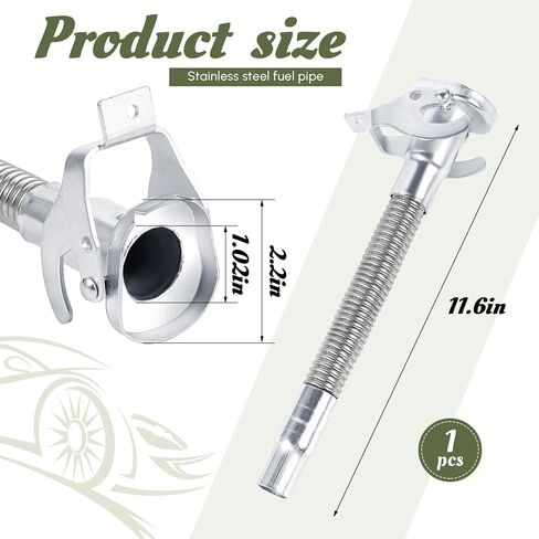 BBTO 2 Pcs Flexible Stainless Steel Jerry Can Spout Long Nose Gas Can Spout Replacement Compatible with Wavian Jerry Can in Saudi Arabia