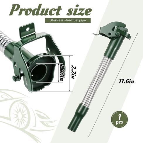 BBTO 2 Pcs Flexible Stainless Steel Jerry Can Spout Long Nose Gas Can Spout Replacement Compatible with Wavian Jerry Can in Kuwait