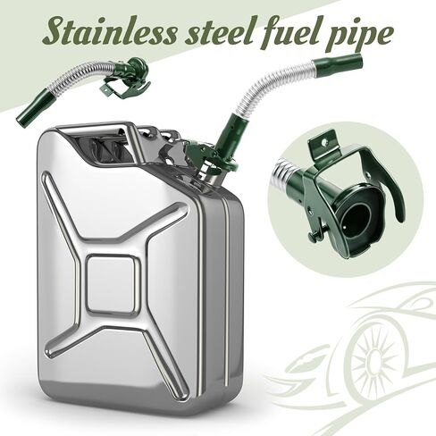 BBTO 2 Pcs Flexible Stainless Steel Jerry Can Spout Long Nose Gas Can Spout Replacement Compatible with Wavian Jerry Can in Kuwait