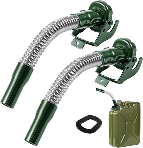 BBTO 2 Pcs Flexible Stainless Steel Jerry Can Spout Long Nose Gas Can Spout Replacement Compatible with Wavian Jerry Can in Saudi Arabia