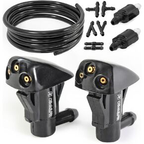 Click&Fit Windshield Washer Nozzles compatible with Kia and Hyundai from 2000 to 2013, Sorento 2002-2009, Optima Sportage 05-10, Sonata 2002-2010, Elantra Santa Fe Tucson – Wiper spray jets 2pcs in Kuwait