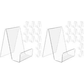 10 PCS Acrylic Book Stand, Large Size Acrylic Book Bracket, Thickened and Transparent Acrylic Display Stands, Can Display Tablets Newspapers and Magazines Notebooks Textbooks (Large) in Kuwait