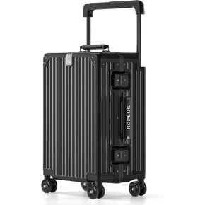 Aluminium Frame Carry on Luggage with Smooth Jelly Wheels, Hardside Zipperless Rolling Suitcase with TSA Lock (White, 21-Inch) in Kuwait